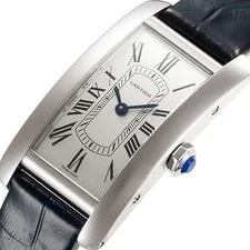 Cartier Tank American WSTA0117 Stainless Steel 35.4mm Quartz 1989 #KMW3044 2