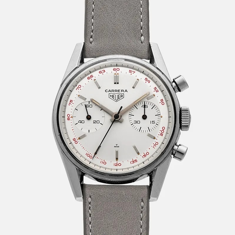 Heuer — 1960s Heuer Carrera '45' Ref. 3647T With Red Tachymeter — Watch — resale