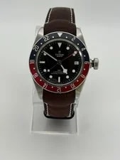 Tudor — Tudor Black Bay GMT Pepsi M79830RB + Liger Leather Strap — Watch — resale