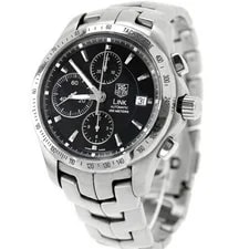 Tag Heuer — TAG Heuer Link Tachymeter Chronograph 200m Waterproof Black Dial — Watch — resale
