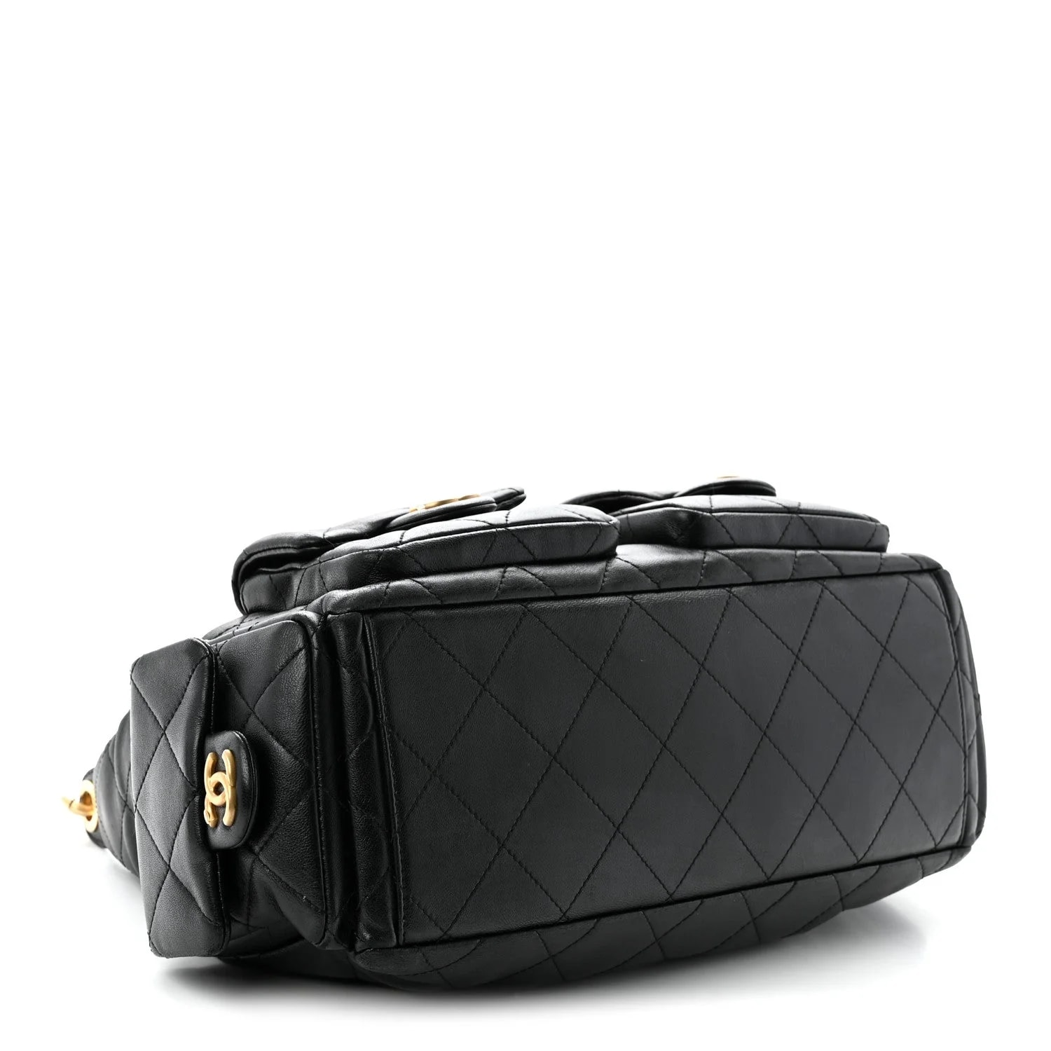 Shiny Large Pockets Hobo 4