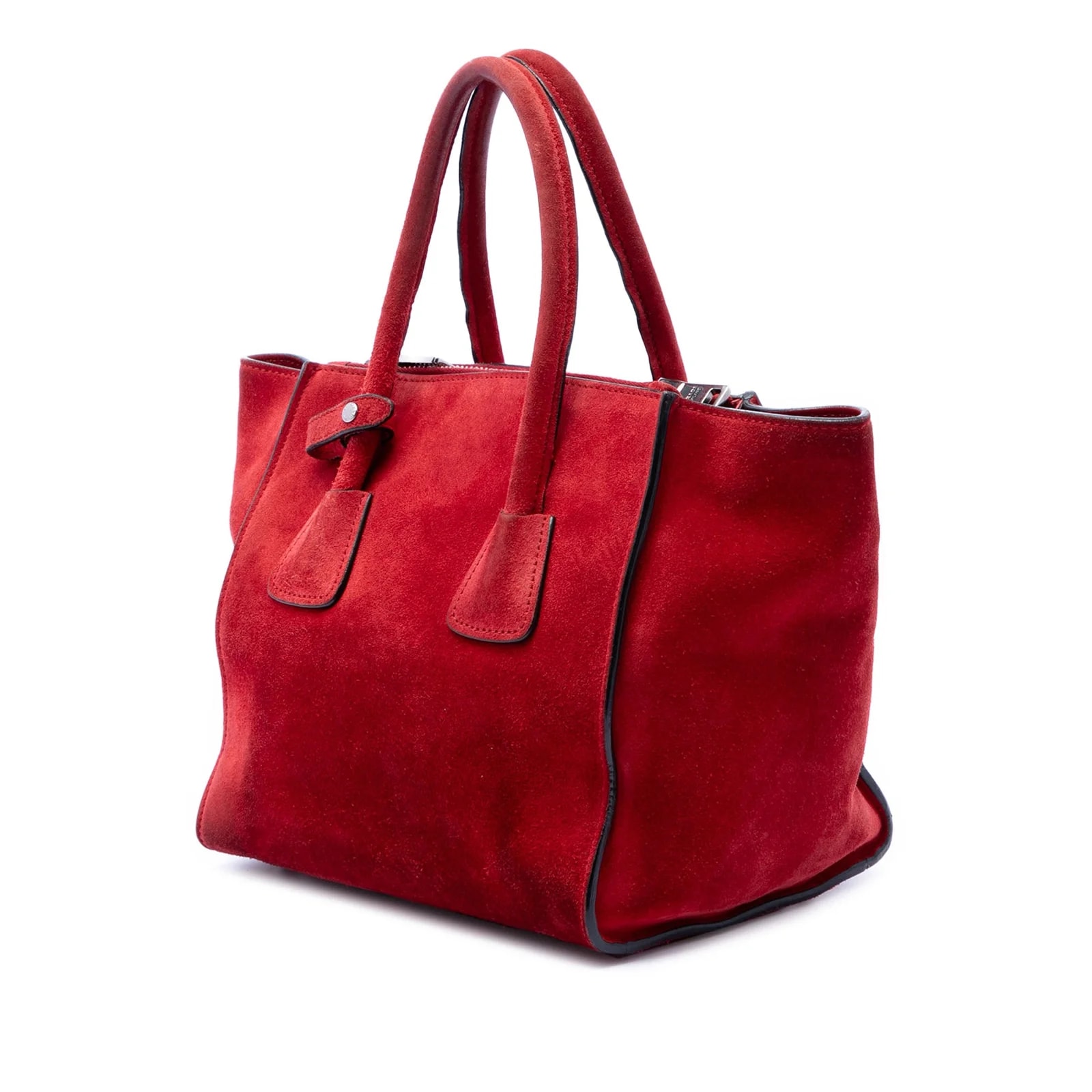Small Scamosciato Twin Pocket Satchel 2