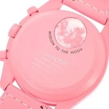 Swatch X Omega Mission To the Pink Moonphase Quartz S033P700 42mm White 4