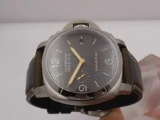 Panerai Luminor Marina 1950 3 Days Automatic Tobacco PAM00351 Titanium Box&papers 2