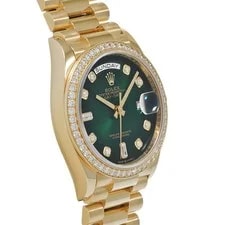 Rolex Day-Date 36 128348RBR 36mm Yellow Gold Green #WW3265 3