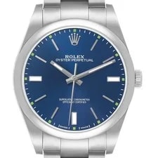 Rolex — Rolex Oyster Perpetual 39 Steel Blue Dial 114300 Card — Watch — resale