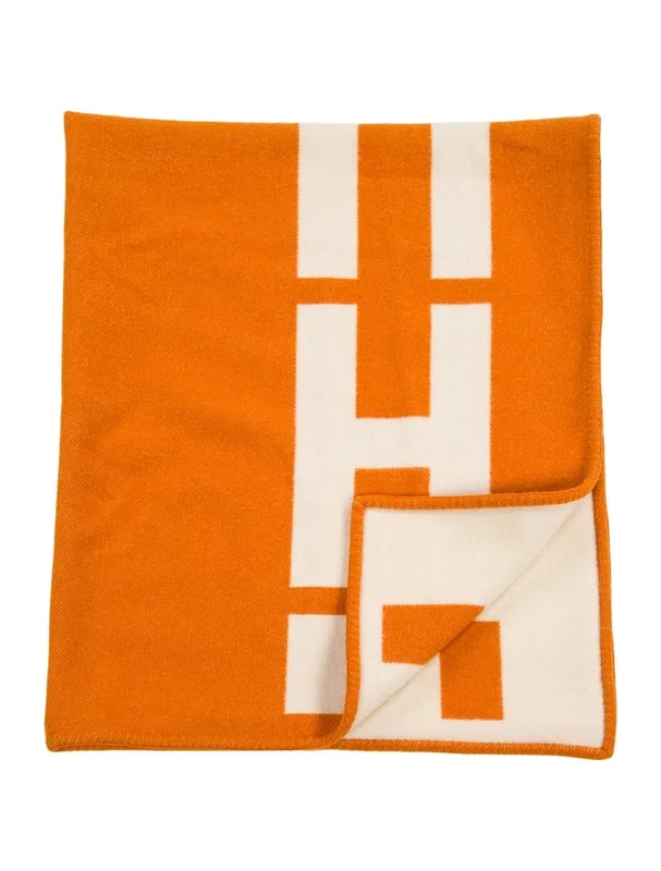 Hermès — H Logo Throw Blanket — Furniture — resale