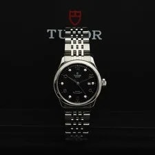 Tudor 1926 Waffle Black Diamond Dial 28mm Small Steel 150634836 2
