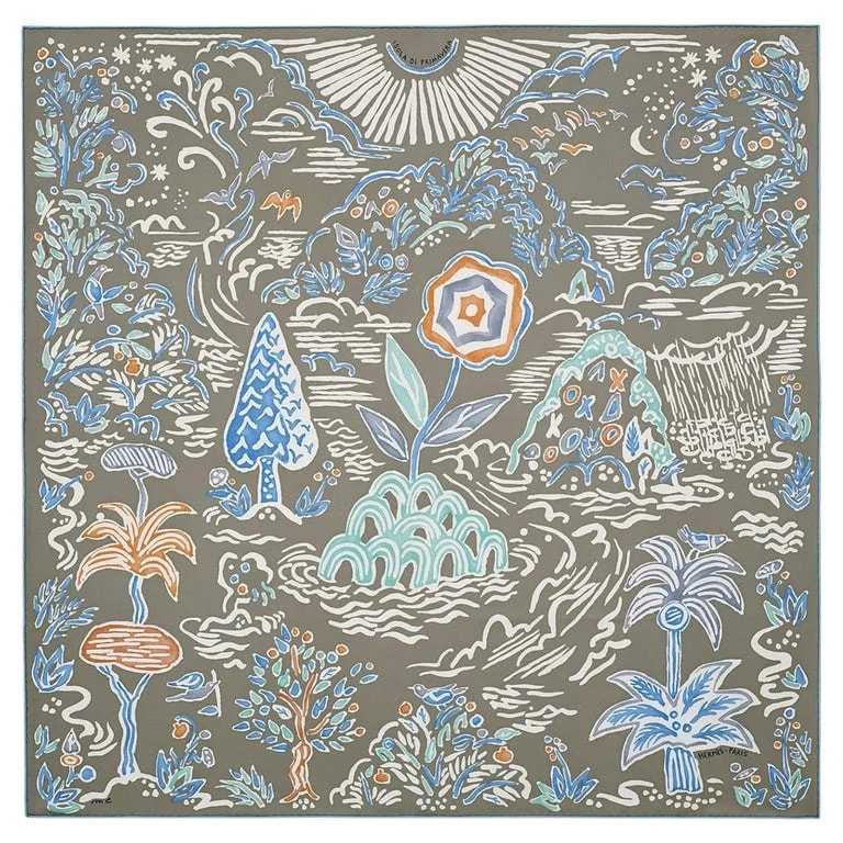 Hermès — Hermes Isola DI Primavera Scarf Claire Pale — Accessory — resale