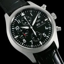 IWC Chronograph Pilot IW371701 42mm Stainless Steel Black #SU3304 2
