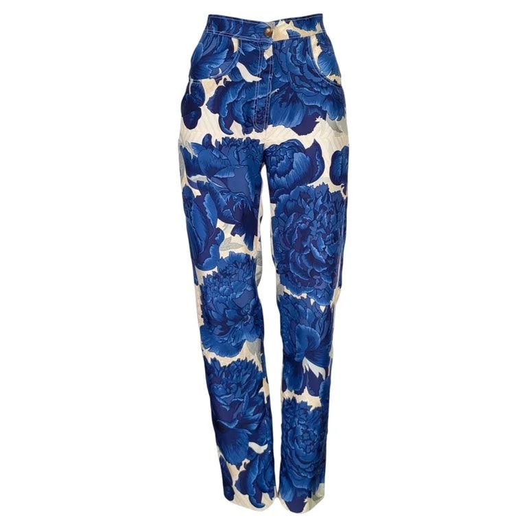 Hermès — Hermès on "Les Pivoines" Pants — Clothing — resale