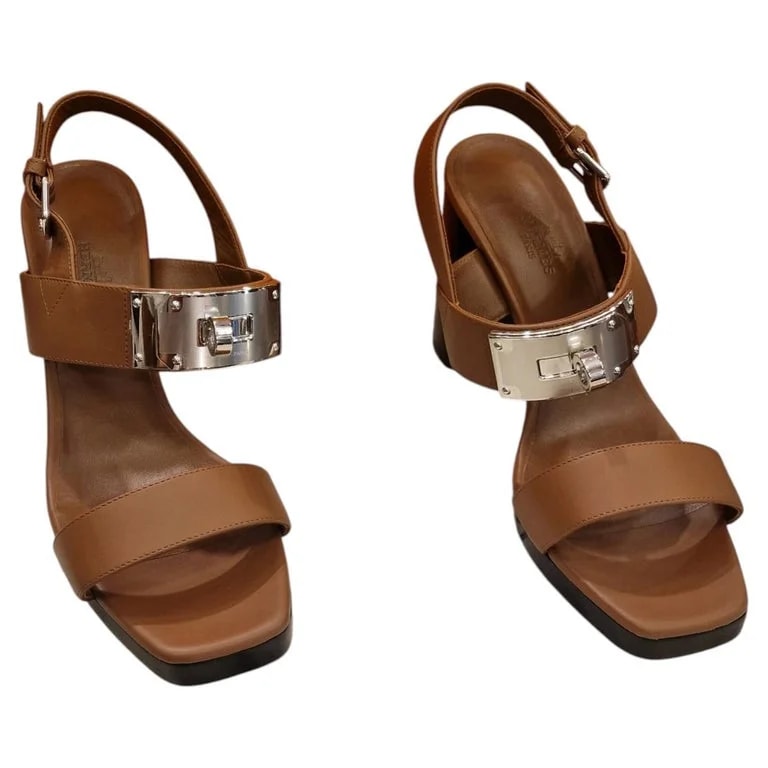Hermès — Pair of Unworn -colored Hermes Model: Ilona 90 France — Designer Shoe — resale