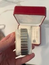 Cartier Santos Galbee Chronoflex 2425 18K Gold & Steel Chronograph — Box/Papers 4