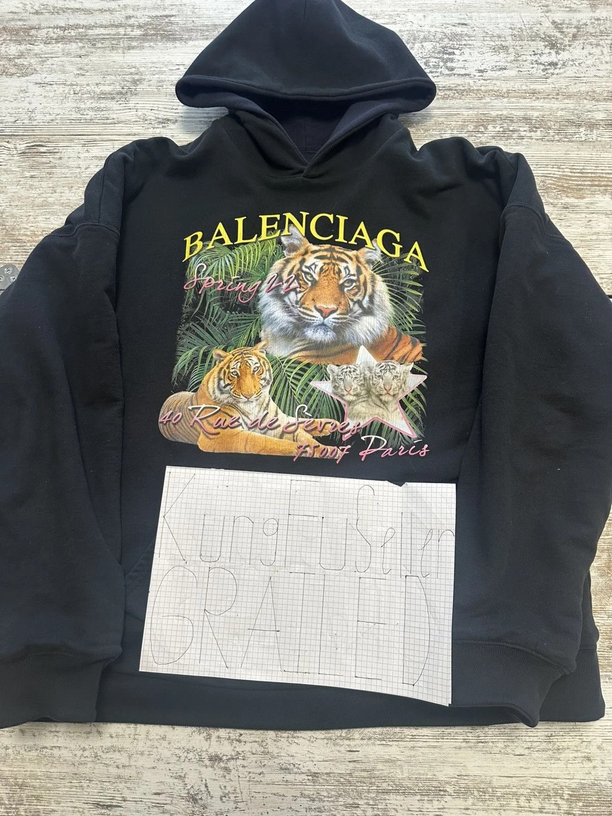 Balenciaga — Balenciaga FBI/Tiger Hoodie — streetwear — resale