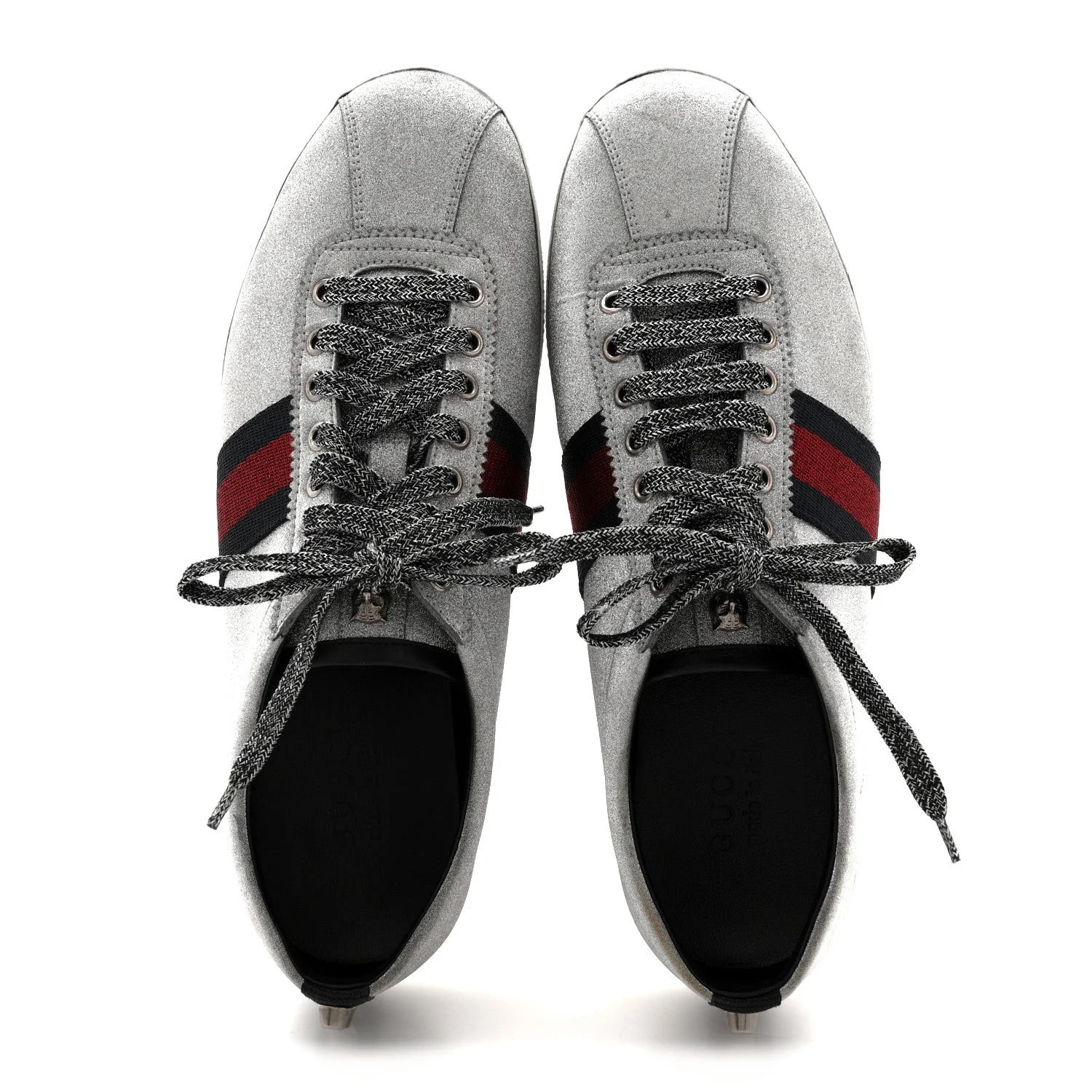 Glitter Fabric Studded Web Sneakers 9 4