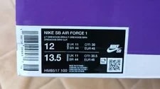 12.0US Nike Sb Air Force 1 Hm8517-100 3