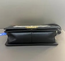 Chanel le Boy Chevron Woven Flap Aged Hardware 3
