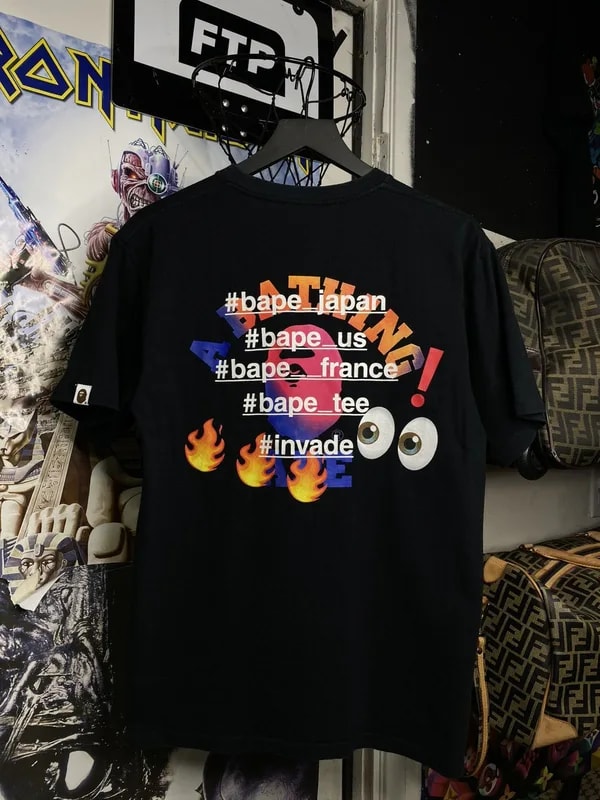 A Bathing Ape Emoji Bape Head T-Shirt Size Fits Medium 3