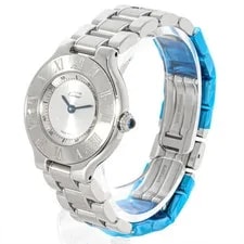 Cartier 1340 Must 21 Quartz Silver Dial SS 2