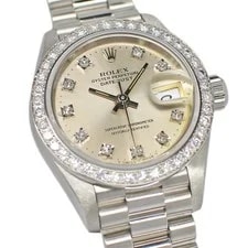 Rolex Datejust 69136G 26mm PT Silver #UW133 3