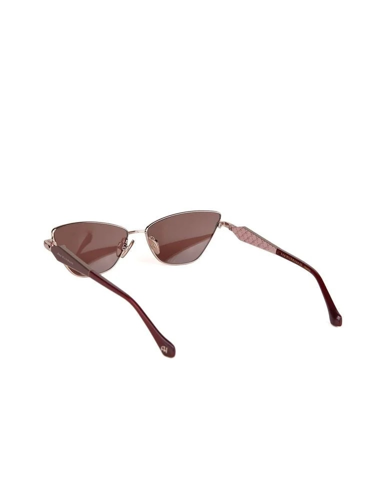 Ana Hickmann Ah3347 Metal Cat-Eye Sunglasses — Rose Gold 4