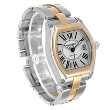 Cartier Roadster Steel Yellow Gold Silver Dial W62031Y4 3