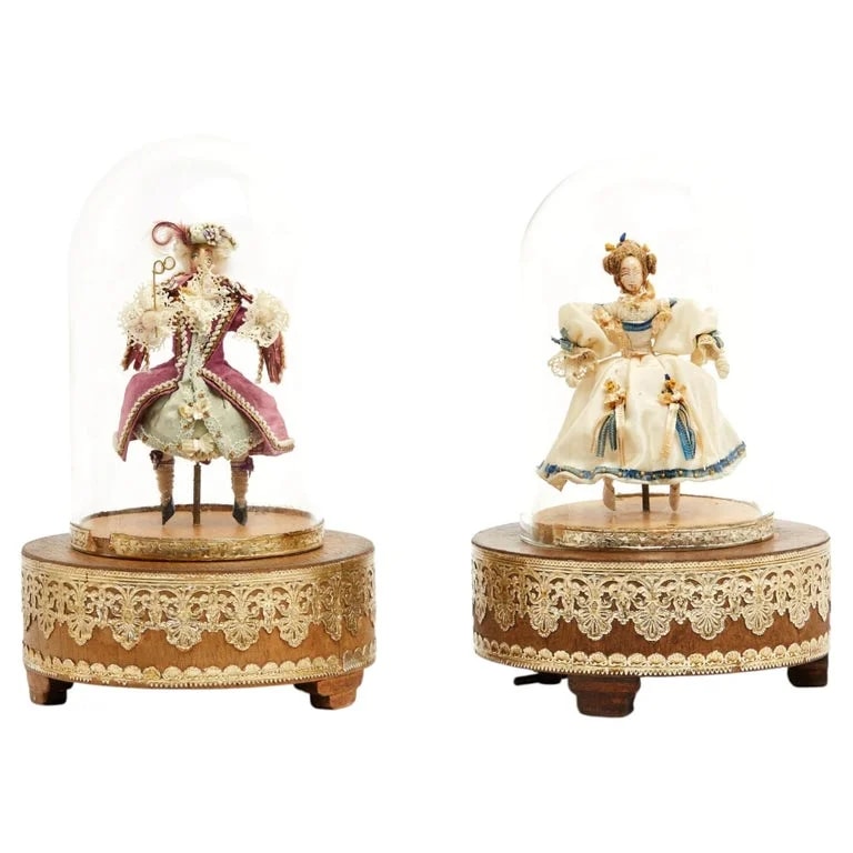 Louis Vuitton — Louis Vuitton Boite Musique Couple Danseurs Circa 1940 Pair of Music Box Dancers — decorative_object — resale