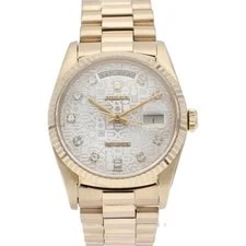Rolex Day-Date 18238G(R) Yellow Gold 36mm Silver Dial Automatic #LPW010 2