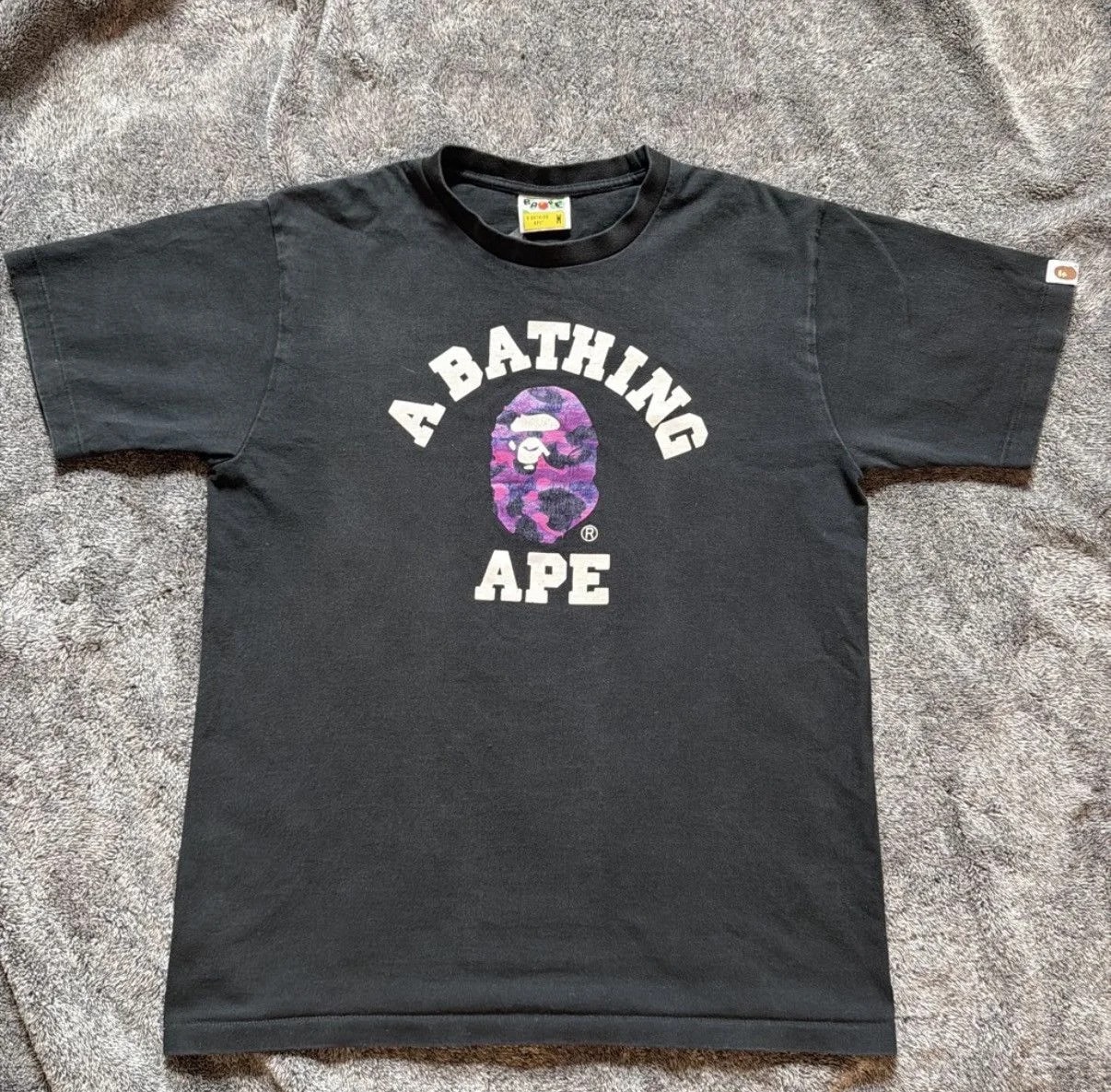 A Bathing Ape Bape Camo Ape Head Logo Tee — streetwear — resale
