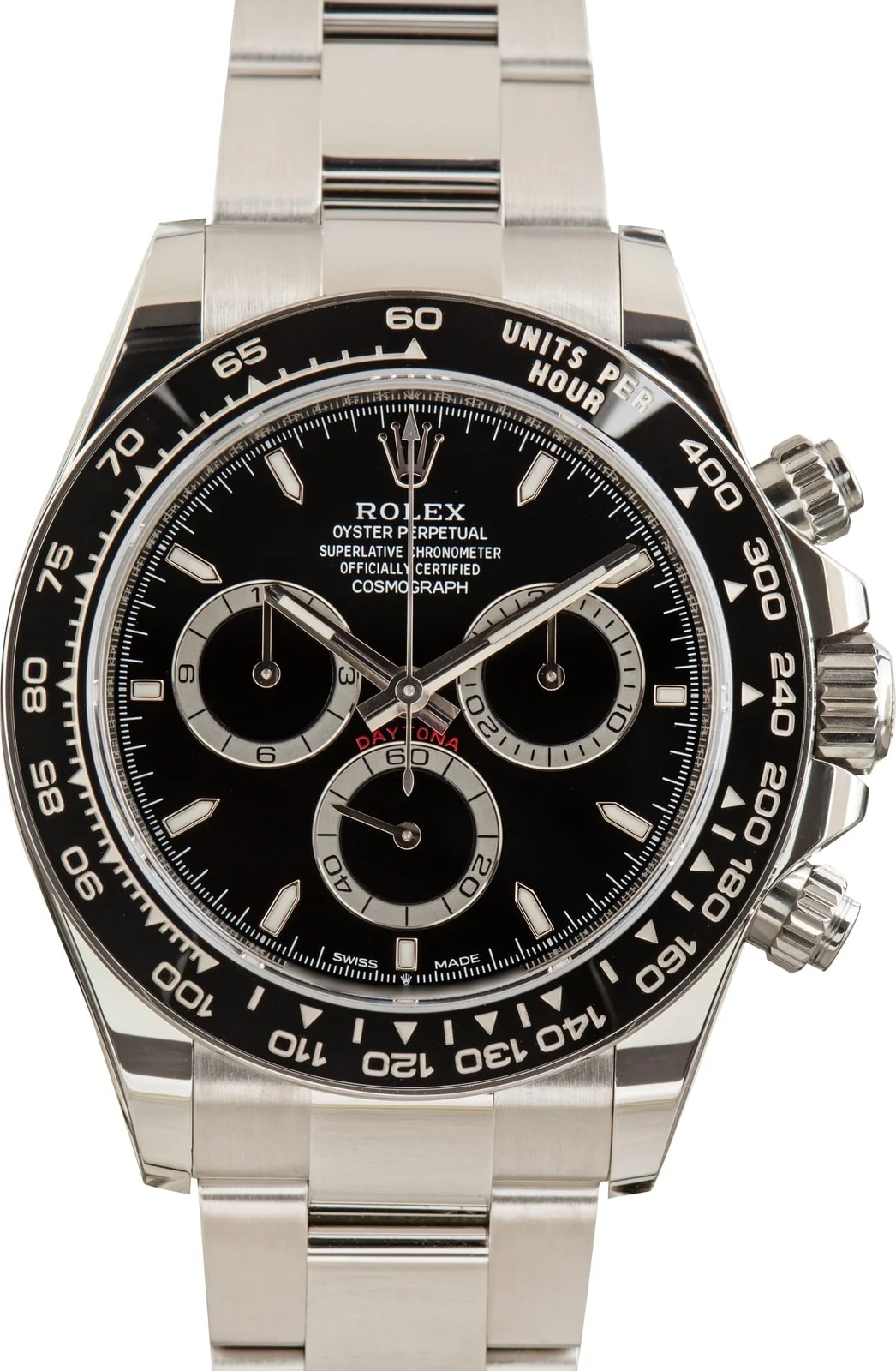 Rolex — Black Dial Rolex Daytona Ref 126500LN Steel Oyster — Watch — resale