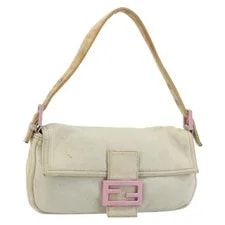 Fendi — Fendi Mamma Baguette Cotton Auth 178871 — Handbag — resale