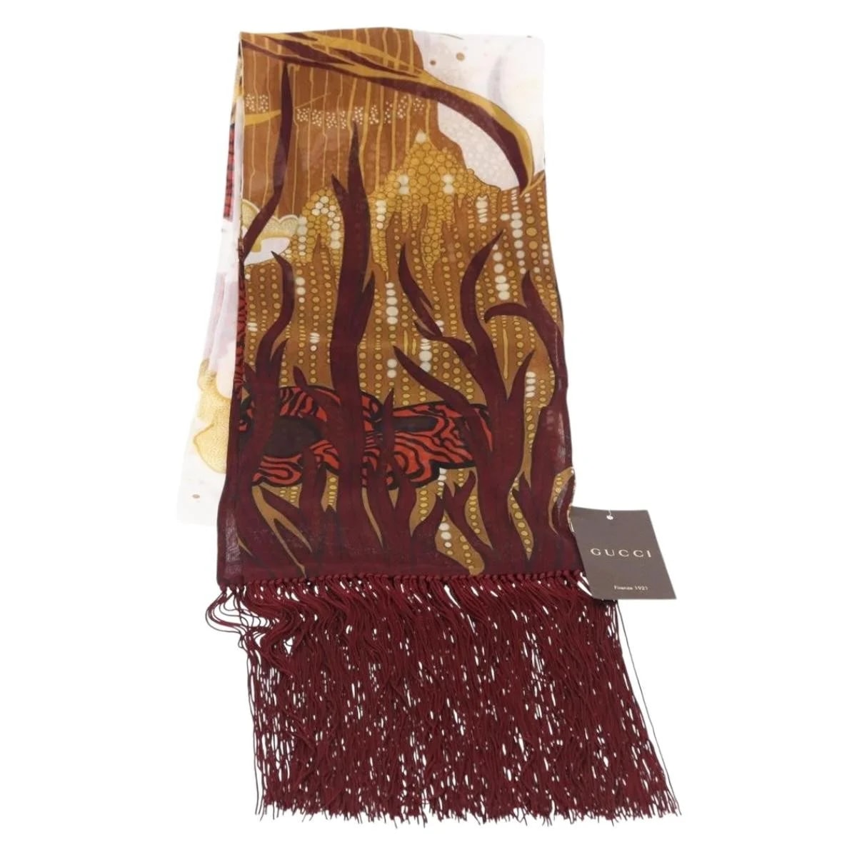 Gucci Printed Fringed Scarf Scarve & Shawl Accessory 2