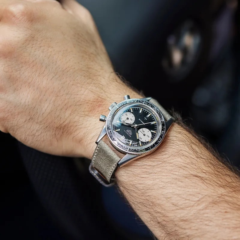 1960s Heuer Autavia Ref. 3646 'Andretti' Retailed By Gübelin 2