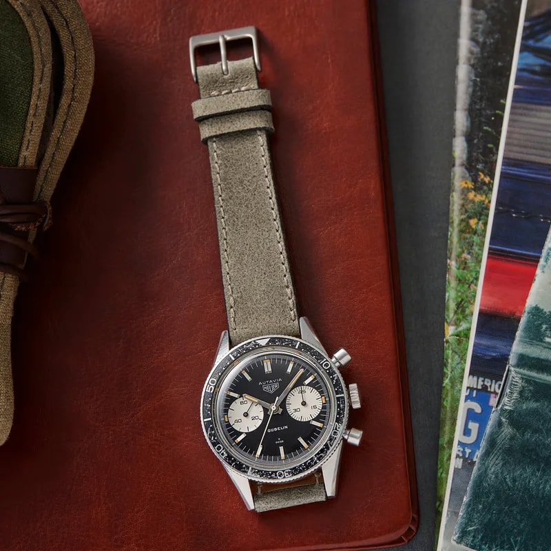 1960s Heuer Autavia Ref. 3646 'Andretti' Retailed By Gübelin 3