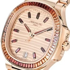 Patek Philippe Nautilus 35MM Gold Diamond Baguette Index Markers Dial R... 2