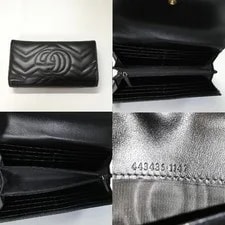 Gucci GG Marmont Chain Wallet Chevron Quilted Authentic Good Cond 4