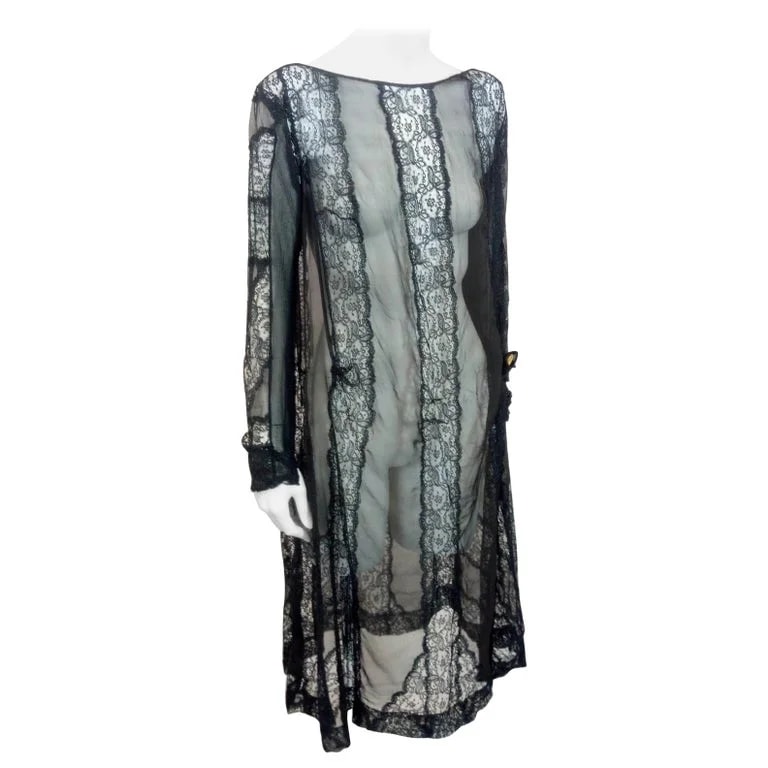 Art Deco Lace Inserted Chemise Dress — Clothing — resale