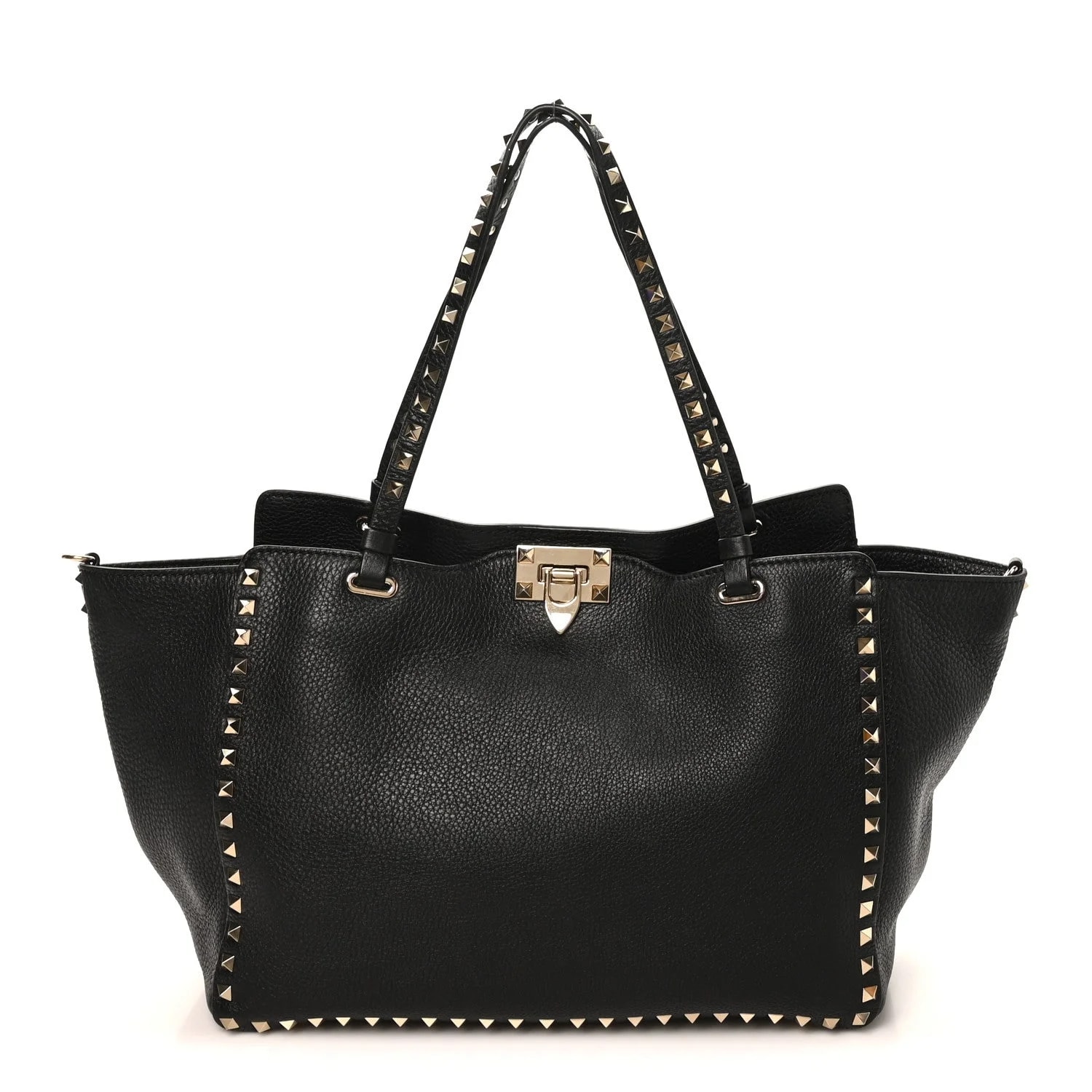 Valentino Garavani — Pebbled Medium Rockstud — Handbag — resale