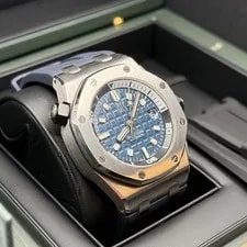 Audemars Piguet Royal Oak Offshore Diver Blue Flat Smooth Bezel Rubber Bracelet 2