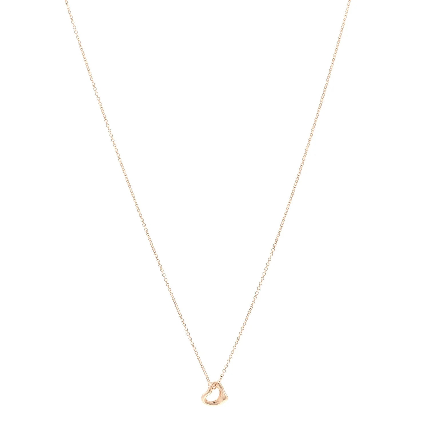 Tiffany & Co. — 18K Rose Gold 7mm Elsa Peretti Open Heart — Jewelry — resale