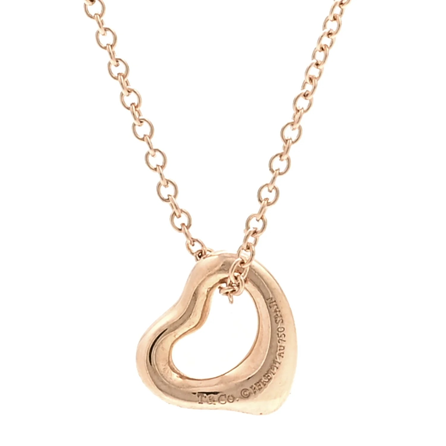 18K Rose Gold 7mm Elsa Peretti Open Heart 4