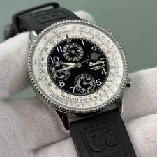 Breitling Montbrillant Olympus A19350 42mm Black Dial Moonphase Stainless Steel 2