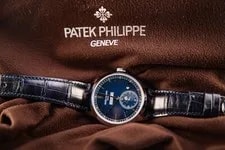 Patek Philippe — Patek Philippe Grand Complications 41.3 MM Blue Dial Platinum Leather Strap 5236 — Watch — resale
