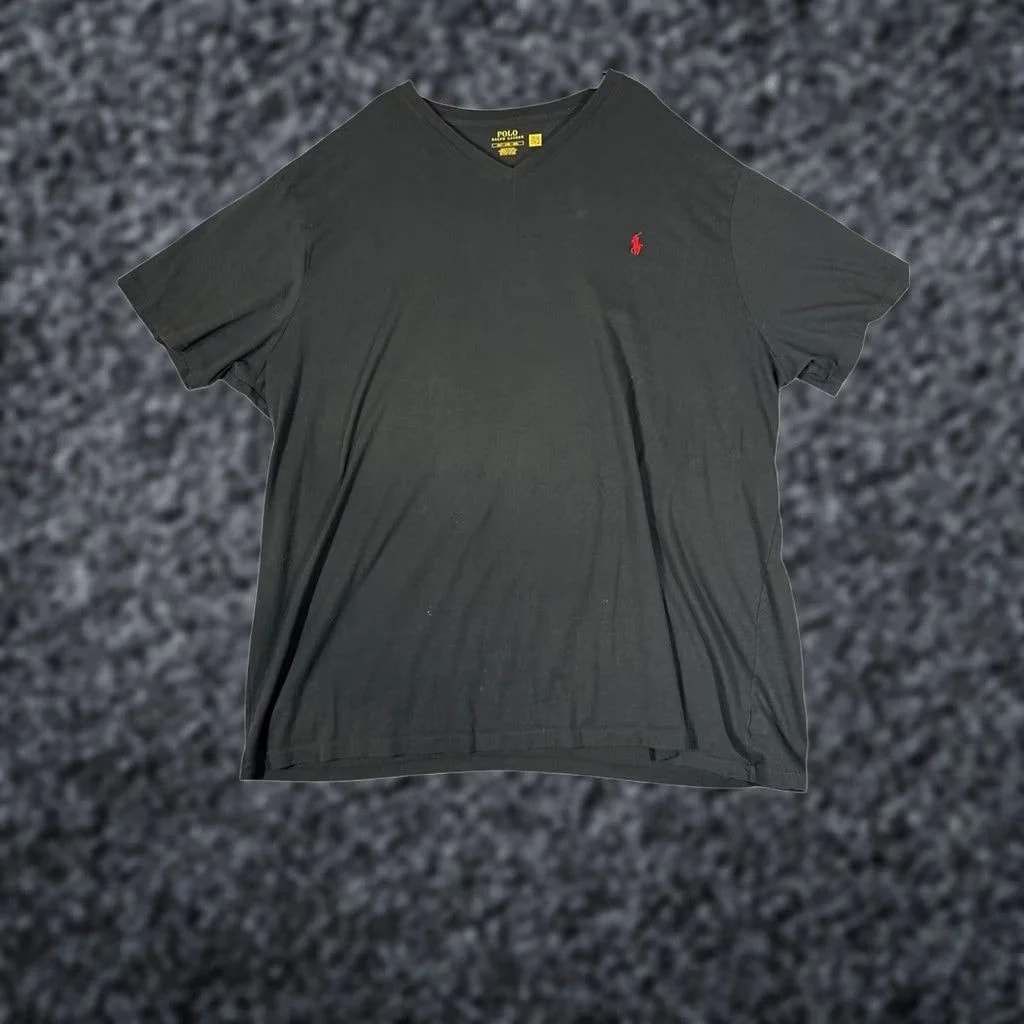 Polo Ralph Lauren — Polo Ralph Lauren T-Shirt 4XLT V-Neck Pony Logo Cotton Big & Tall — streetwear — resale