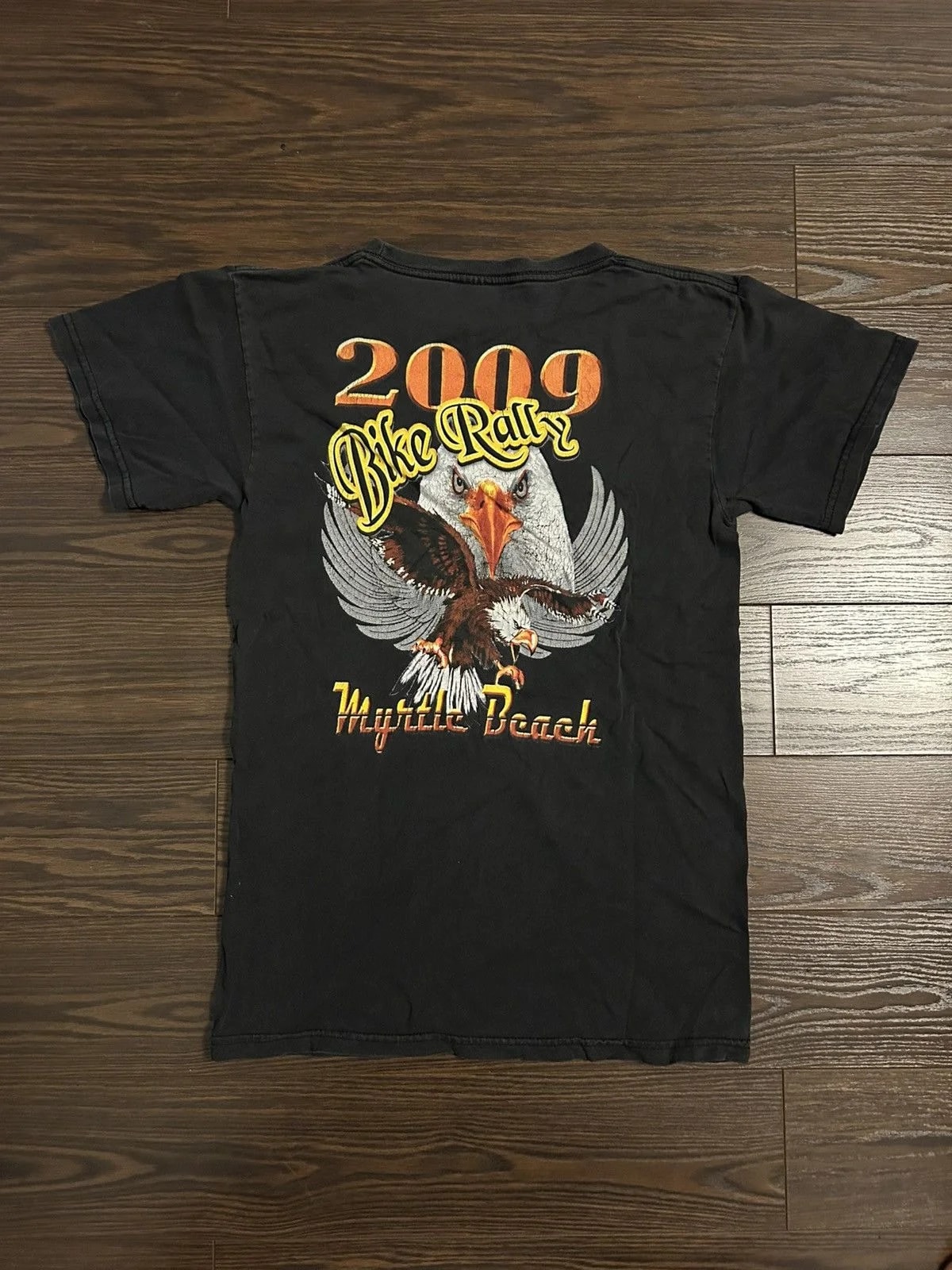 2009 Bike Rally Myrtle Beach Eagle Graphic T-Shirt — streetwear — resale