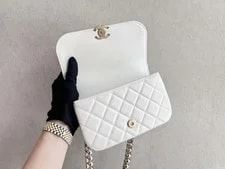 Chanel 23A Wallet on Chain WOC Flap HW [] 4