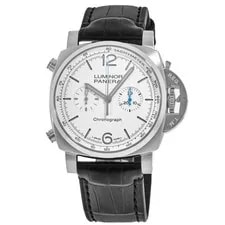 Panerai — New Panerai Luminor Chrono Automatic White Dial Leather PAM01218 — Watch — resale
