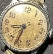 IWC — Golden Toned Dial-40’s IWC Military Calvary for Jeweler Bailey Banks &Biddle Co. — Watch — resale