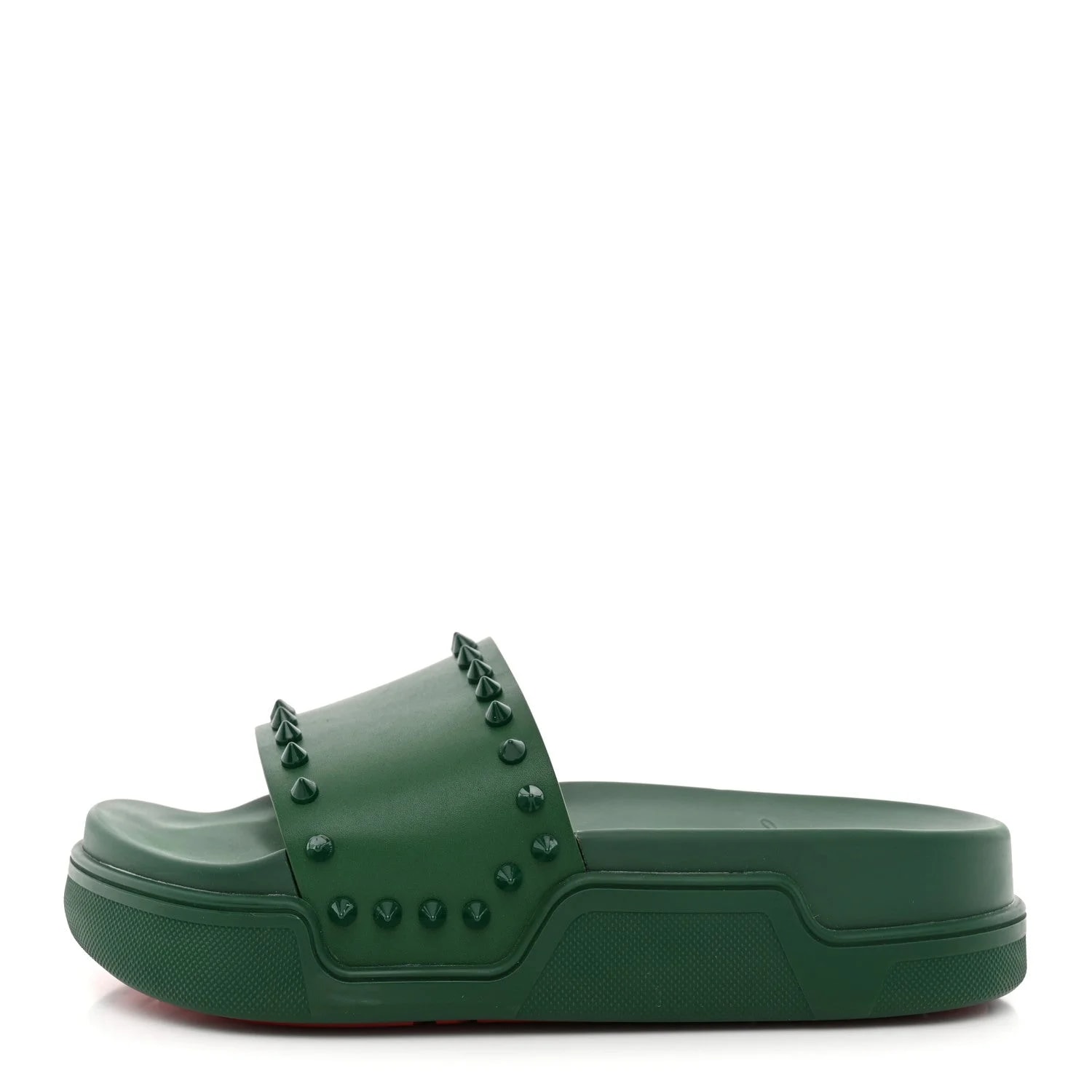Christian Louboutin — Studded Pool Fun Platform Slide 35 — Designer Shoe — resale
