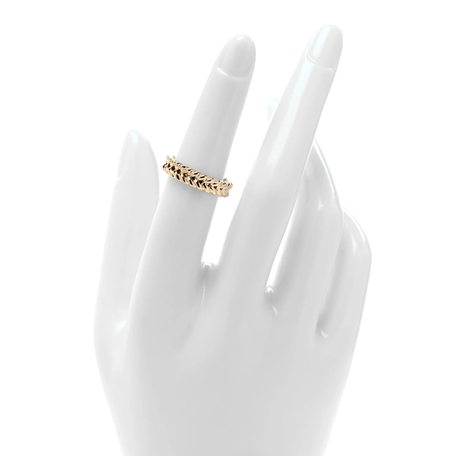 18K Yellow Gold Braided Band 52 6 2